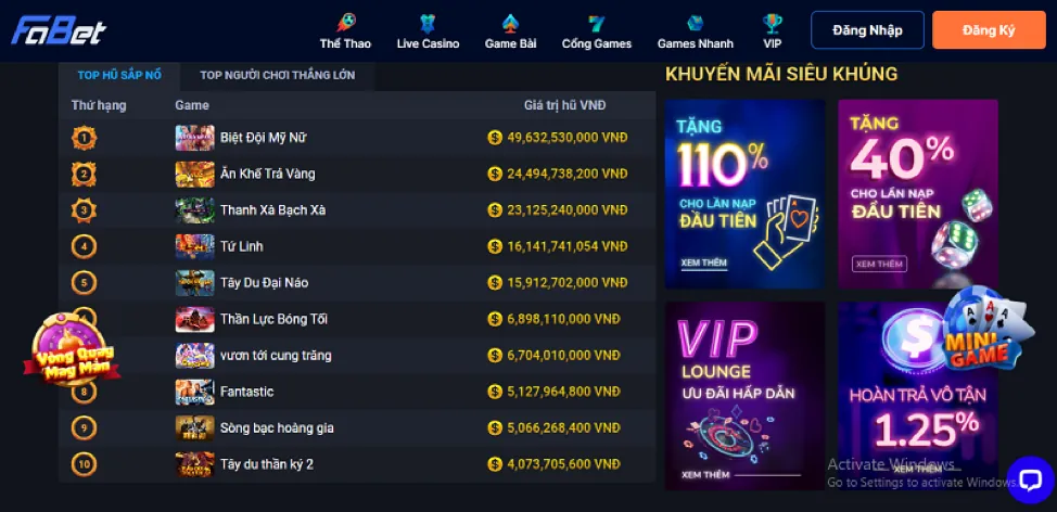 Nhập tên đăng nhập và mật khẩu vào biểu mẫu đăng nhập 18win code